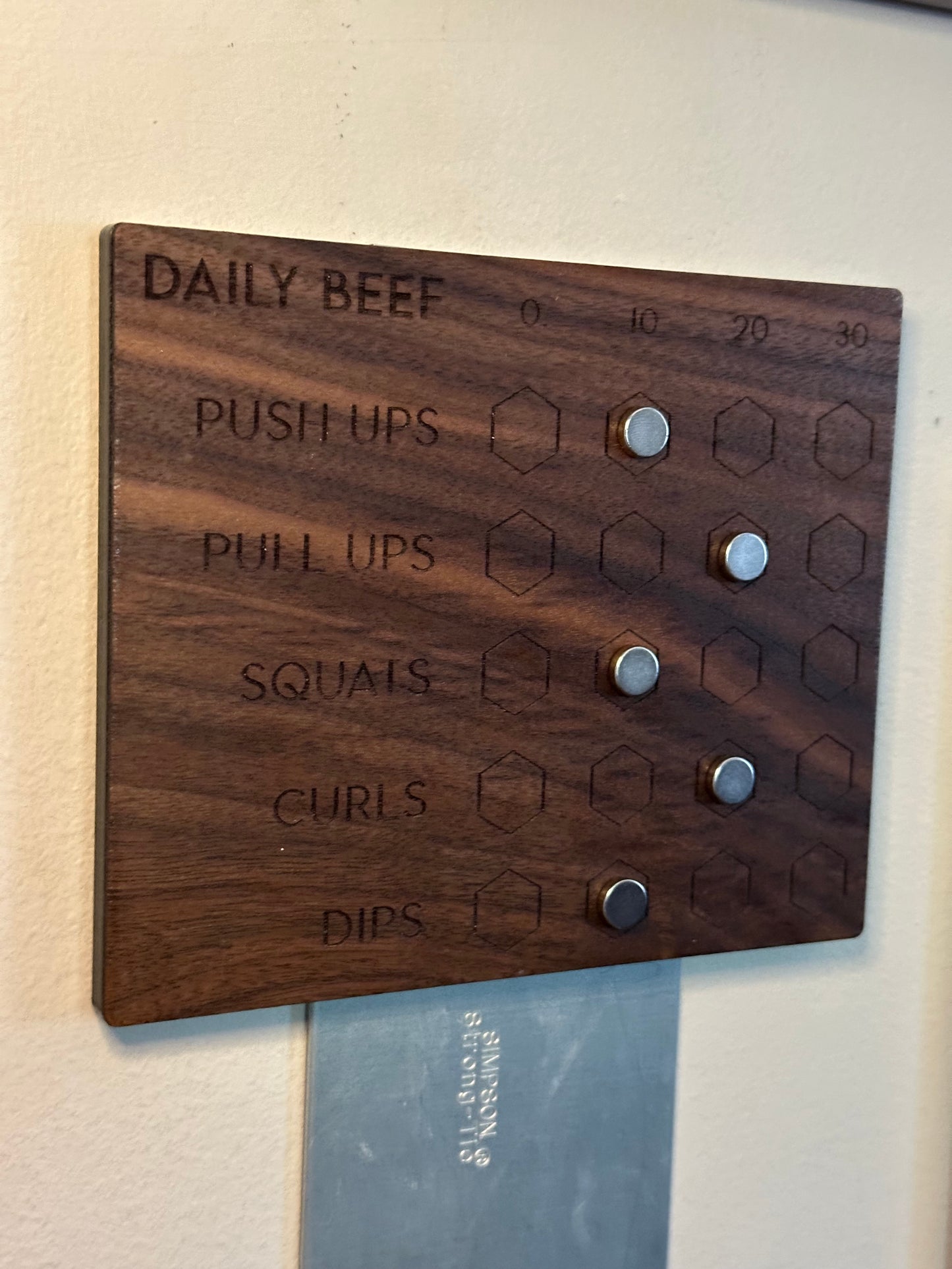 Magnetic Wooden Habit Tracker for Daily Movement – ADHD-Friendly Ritual Tool for Focus, Flow, and Dopamine Wins