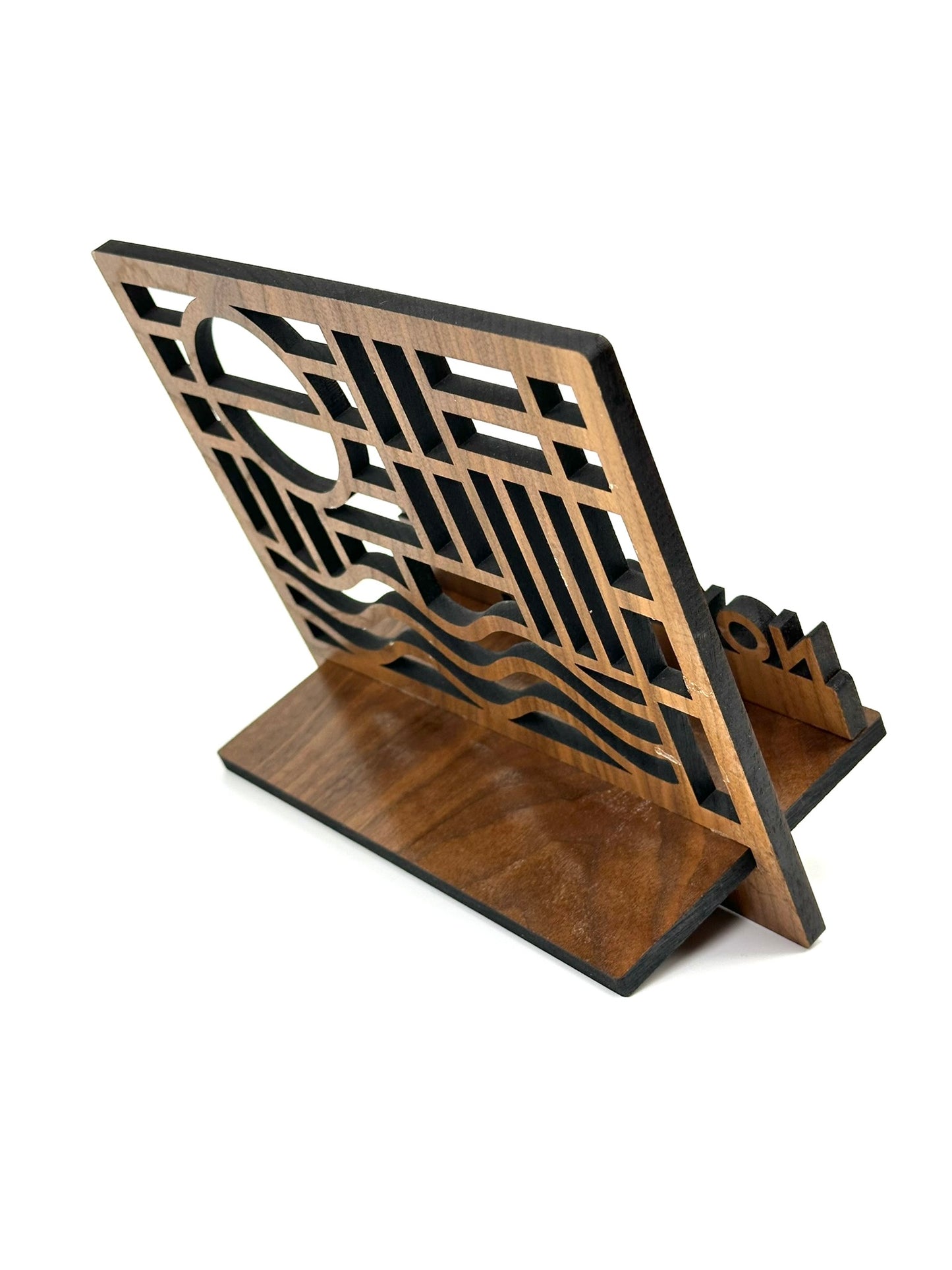 Father's Day Walnut Record Display Stand - REAL WOOD