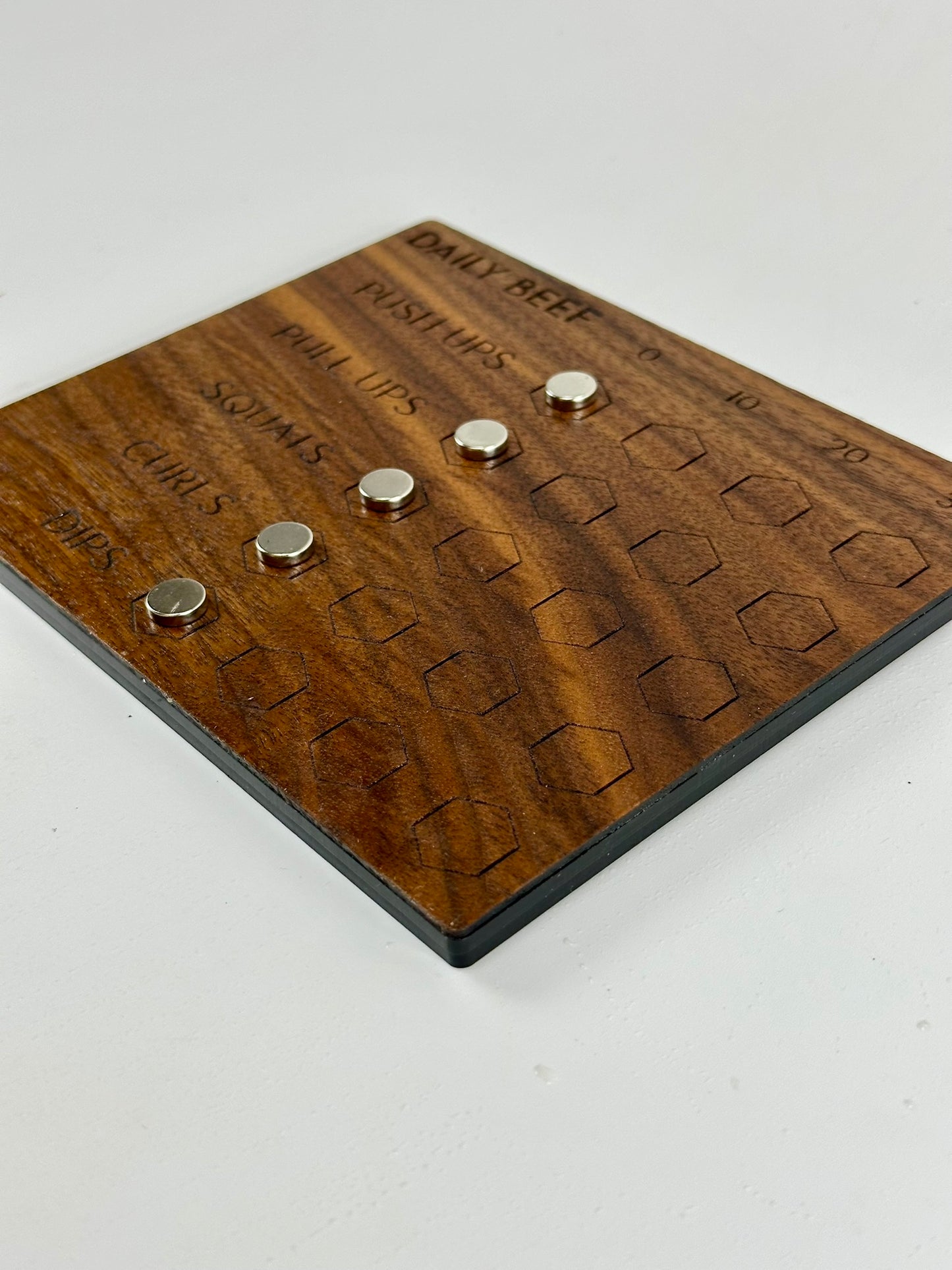 Custom Walnut Magnetic Habit Tracker