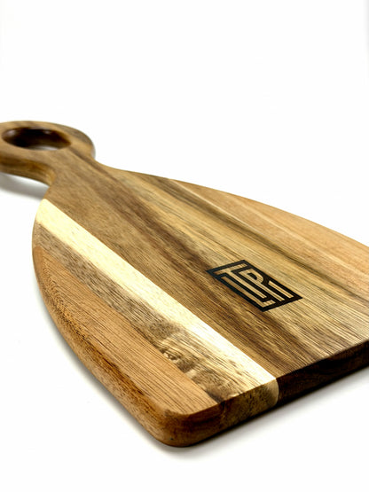 One-of-a-Kind Flower of Life Board | Acacia Wood Charcuterie + Cutting Board with Gold Resin | Sacred Geometry Kitchen Art — Elemental Home