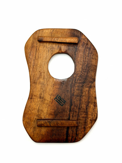 One-of-a-Kind Crystal + Flora Altar Board | Hardwood Ritual Display Tray with Engraved Botanical + Quartz Art — Elemental Home