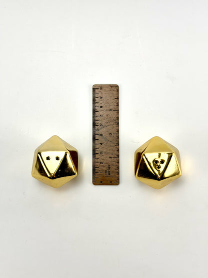 Geometric Gold Salt & Pepper Shakers | Modern Table Decor — Elemental Home