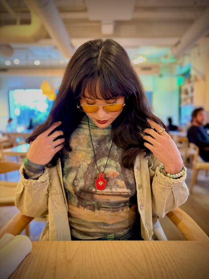 Soul Light Hamsa Necklace