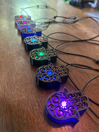 Soul Light Hamsa Necklace