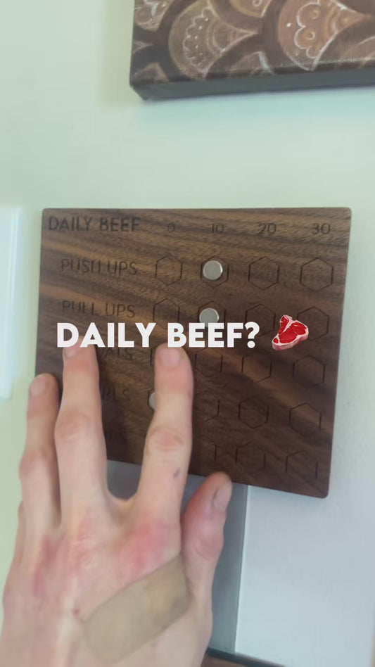 Magnetic Wooden Habit Tracker for Daily Movement – ADHD-Friendly Ritual Tool for Focus, Flow, and Dopamine Wins